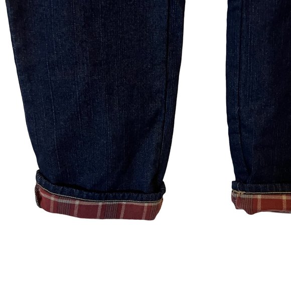 NEW Dickies Jeans Flannel Lined FD117SVB Straight Leg Dark Wash Work Pants Women - Picture 8 of 10